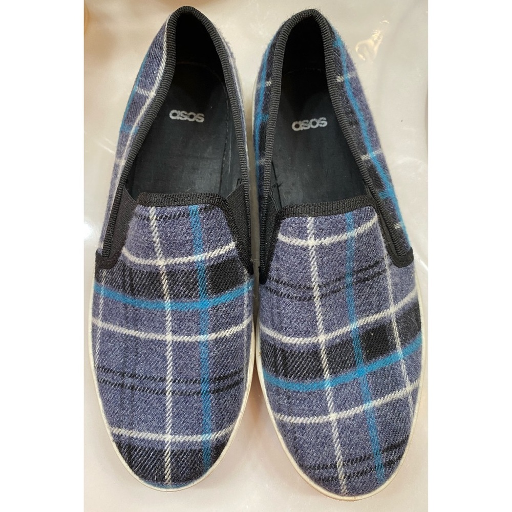 ASOS Plaid Slip-Ons/Loafers